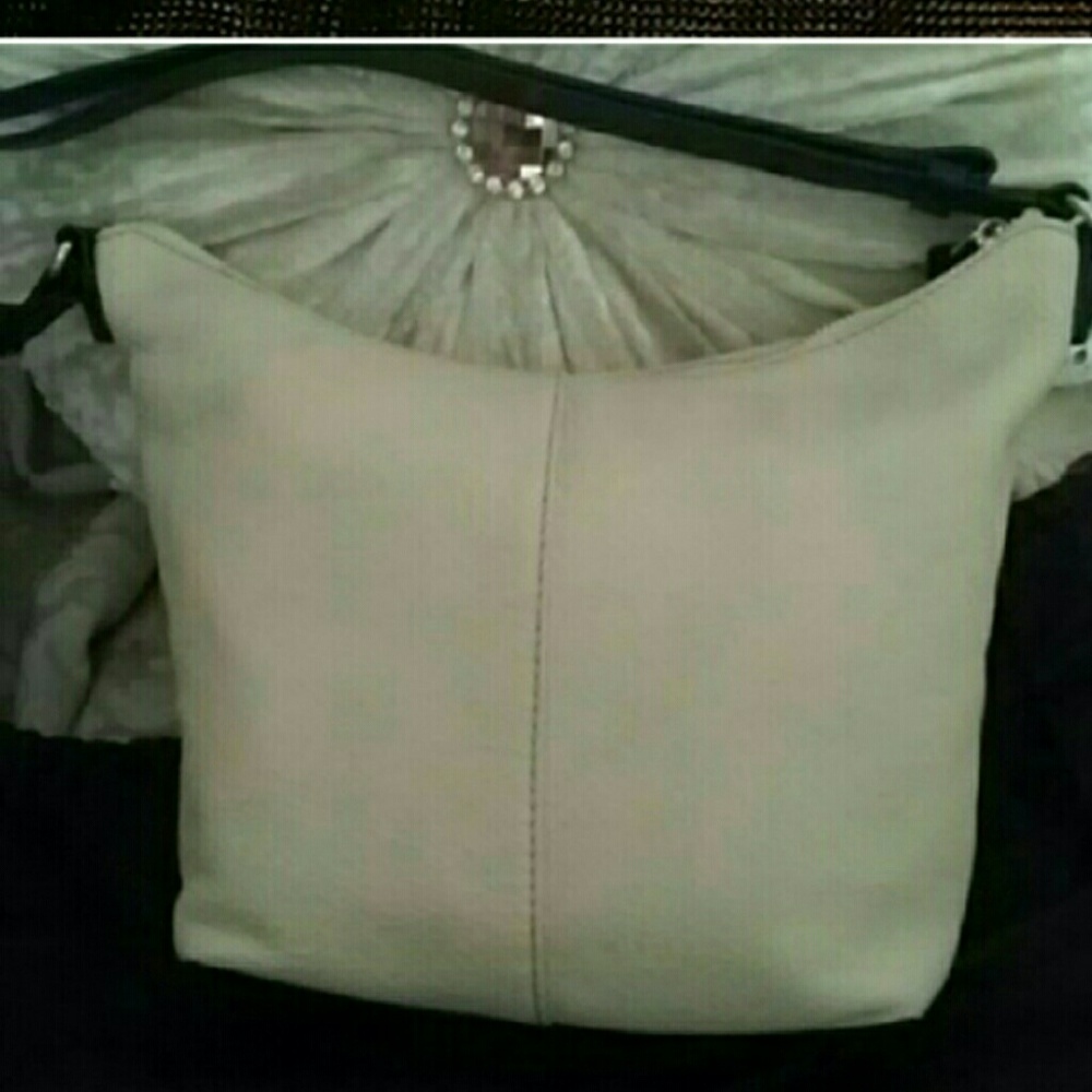 KATE SPADE IVORY PEBBLE LEATHER BAG - Picture 2 of 3